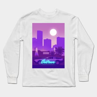 Outrun neon retro 80s Long Sleeve T-Shirt